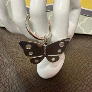 NWOT Authentic Ralph Lauren Silver Butterfly Keychain.